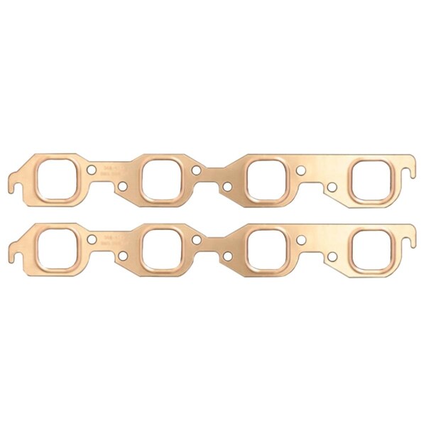 Green Arrow Equipment 1.75 x 1.75 in. Big Block Chevy Copper Embossed Exhaust Gaskets GR3616020 - main